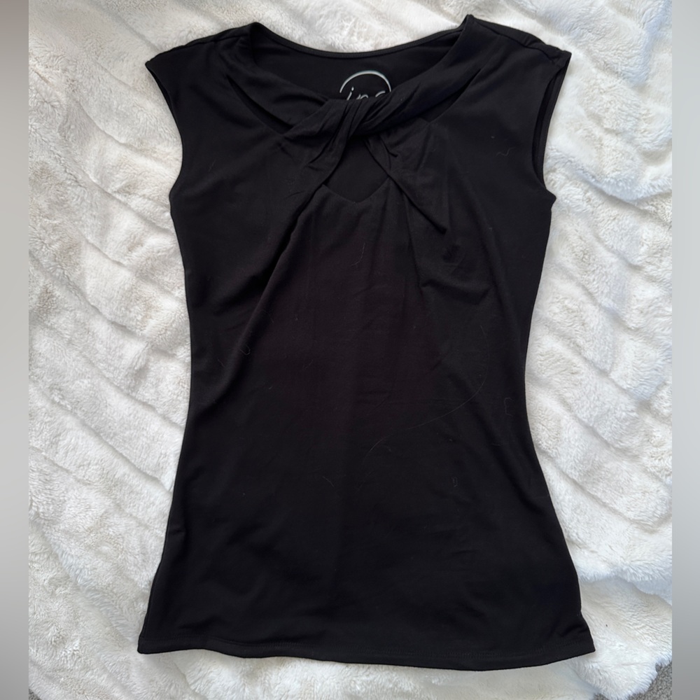 INC International Concepts Black Sleeveless Tank Sz M